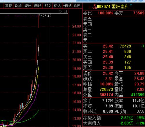 请问国轩高科股票如何