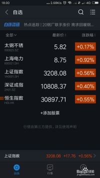 手机如何添加自选股票