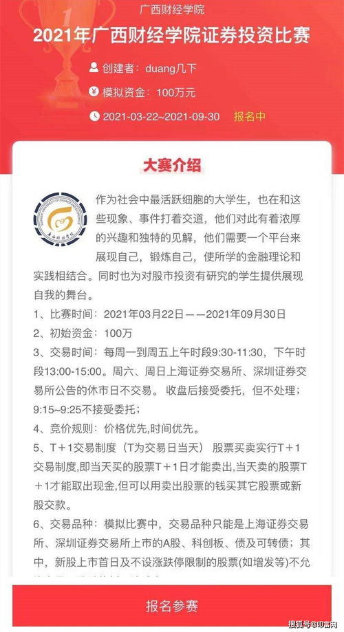 证券投资比赛怎么写